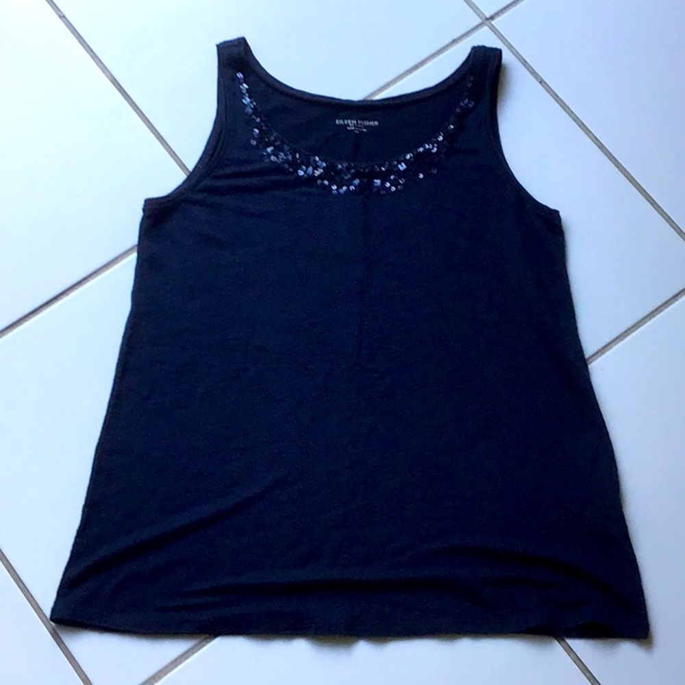 Eileen Fisher embellished tank top